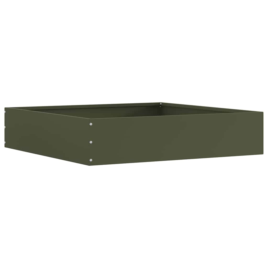 Tuinrand Olijf Groen 60 x 60 x 13 cm Staal is nu te koop bij PeponiXL, paradijselijk wonen!
