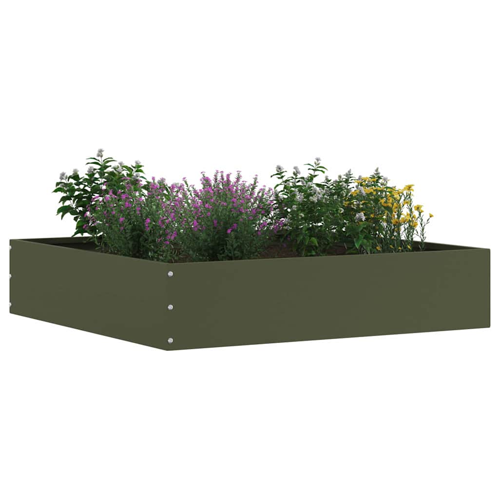 Tuinrand Olijf Groen 60 x 60 x 13 cm Staal is nu te koop bij PeponiXL, paradijselijk wonen!
