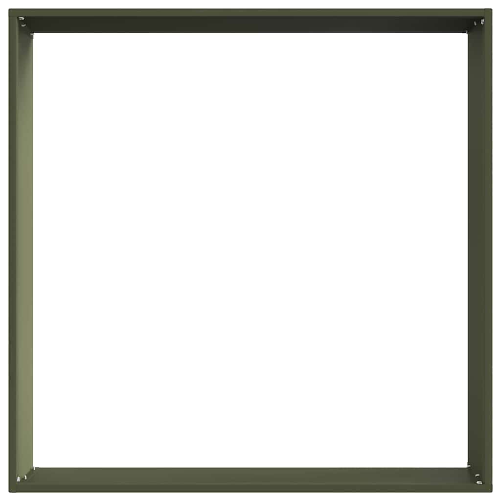 Tuinrand Olijf Groen 60 x 60 x 13 cm Staal is nu te koop bij PeponiXL, paradijselijk wonen!