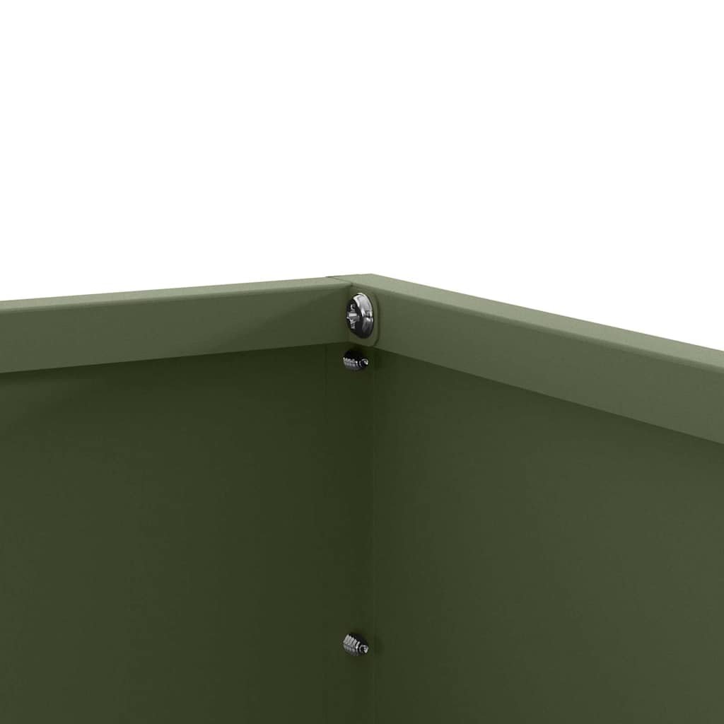 Tuinrand 6 pcs Olijf Groen 60 x 60 x 13 cm Staal is nu te koop bij PeponiXL, paradijselijk wonen!