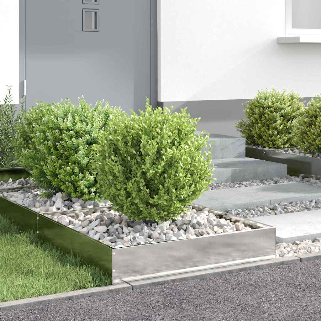 Tuinrand Zilver 60 x 60 x 13 cm Roestvrij staal is nu te koop bij PeponiXL, paradijselijk wonen!