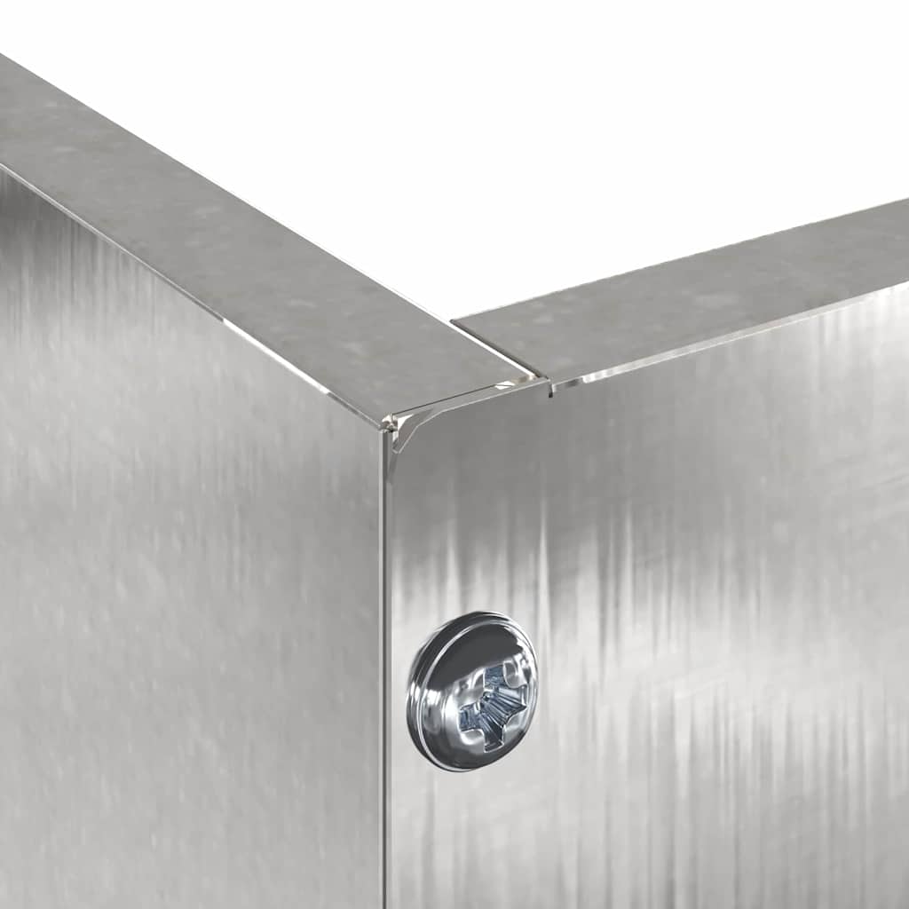 Tuinrand 6 pcs Zilver 60 x 60 x 13 cm Roestvrij staal is nu te koop bij PeponiXL, paradijselijk wonen!