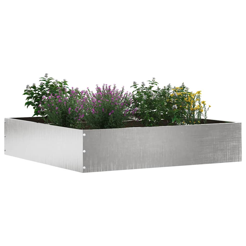 Tuinrand 6 pcs Zilver 60 x 60 x 13 cm Roestvrij staal is nu te koop bij PeponiXL, paradijselijk wonen!