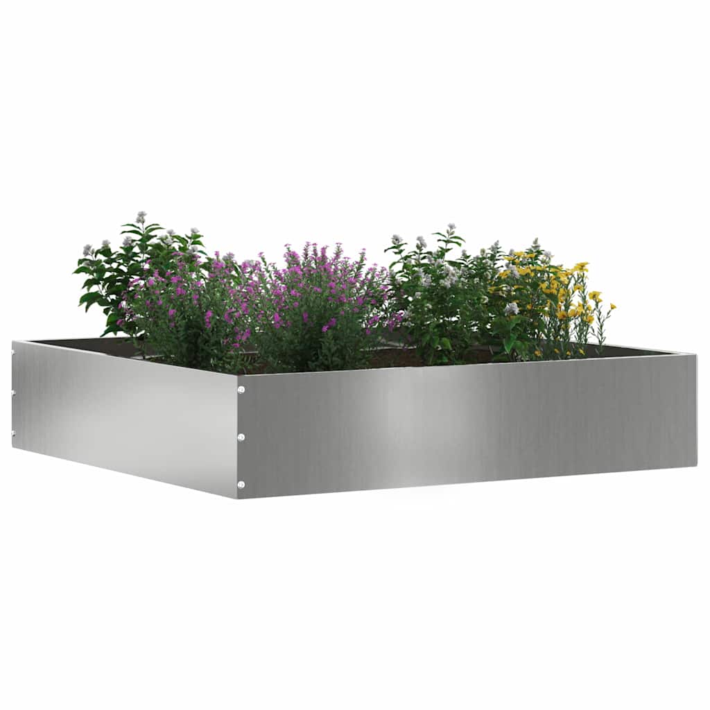 Tuinrand 6 pcs Zilver 60 x 60 x 13 cm Gegalvaniseerd staal is nu te koop bij PeponiXL, paradijselijk wonen!