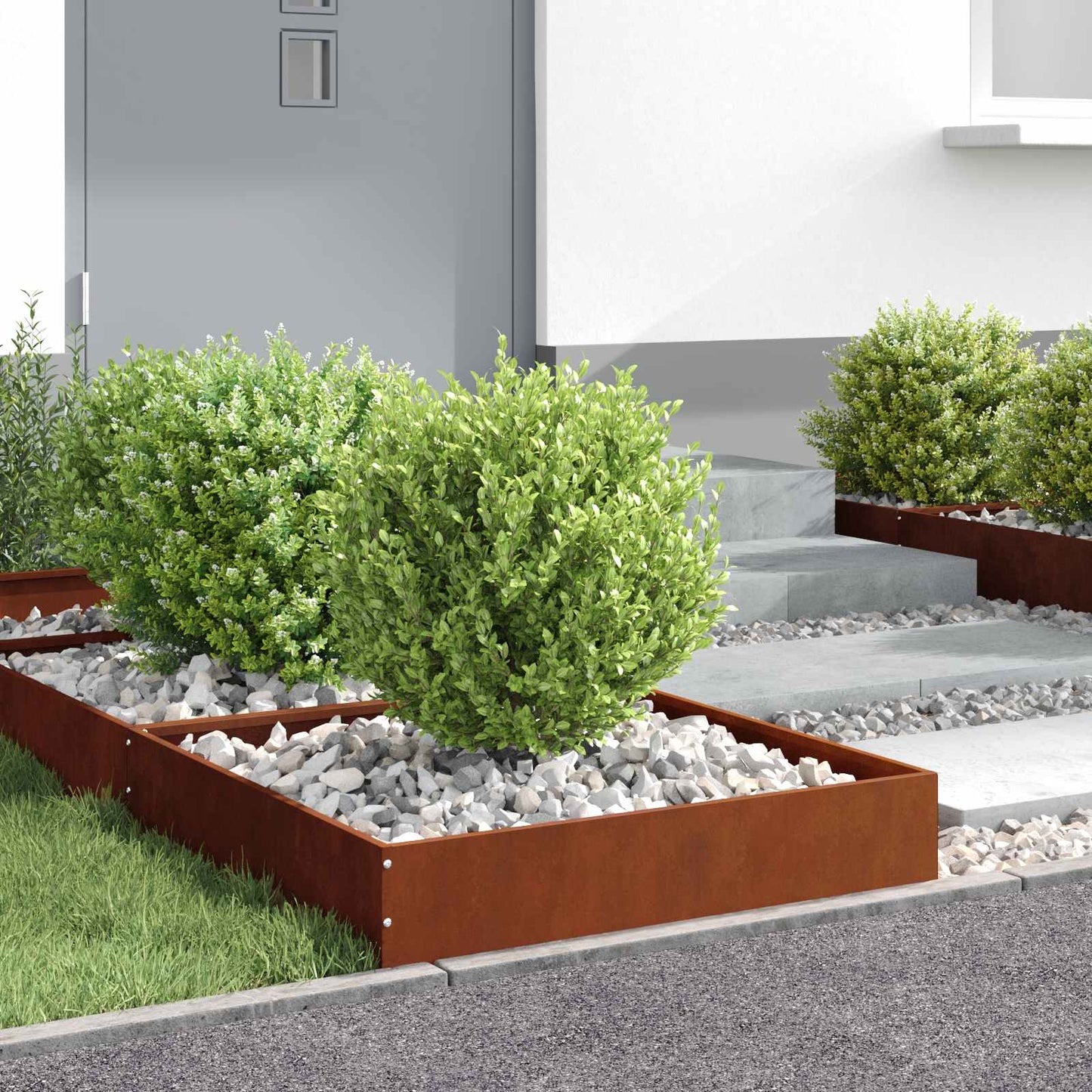 Tuinrand Roestig 60 x 60 x 13 cm Cortenstaal is nu te koop bij PeponiXL, paradijselijk wonen!