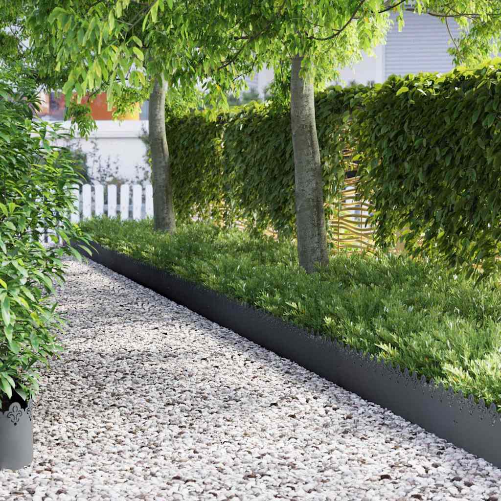 Gazonranden 20 pcs Antraciet 103 x 0,05 x 22 cm Staal is nu te koop bij PeponiXL, paradijselijk wonen!