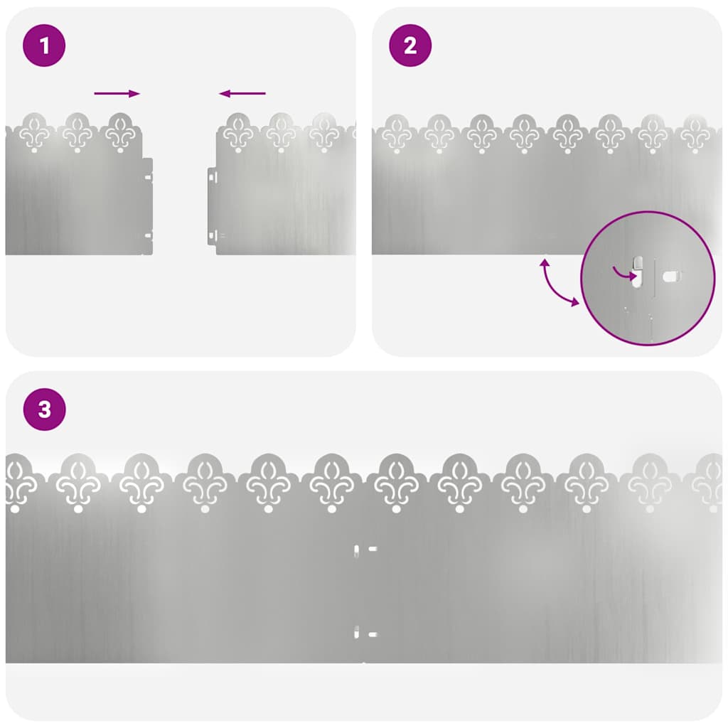 Gazonranden 20 pcs Zilver 103 x 0,05 x 22 cm is nu te koop bij PeponiXL, paradijselijk wonen!