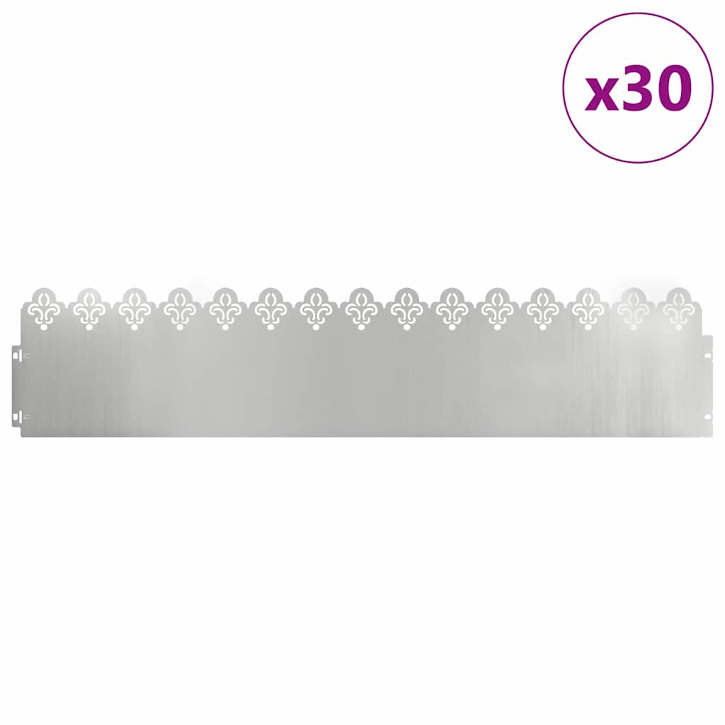 Gazonranden 30 pcs Zilver 103 x 0,05 x 22 cm is nu te koop bij PeponiXL, paradijselijk wonen!