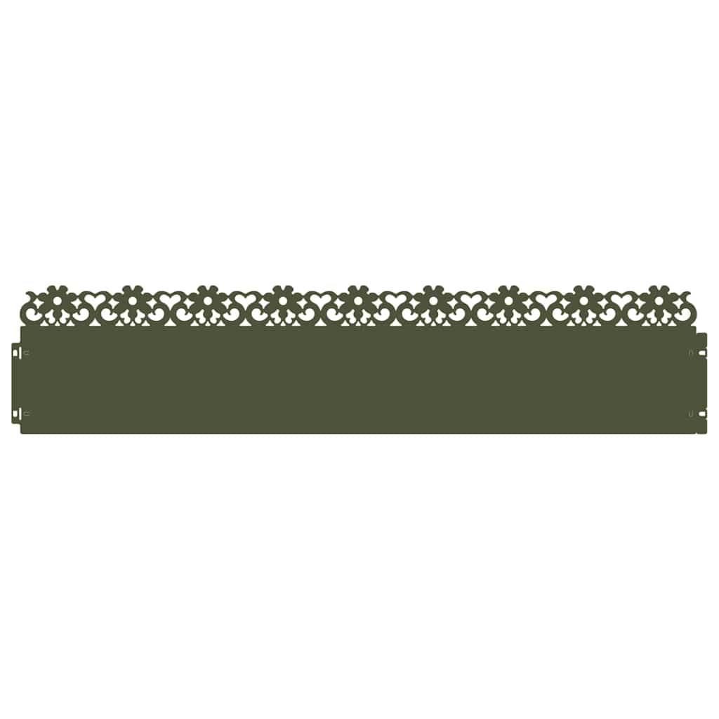 Gazonranden 30 pcs Olijf Groen 103 x 0,05 x 22 cm Staal is nu te koop bij PeponiXL, paradijselijk wonen!