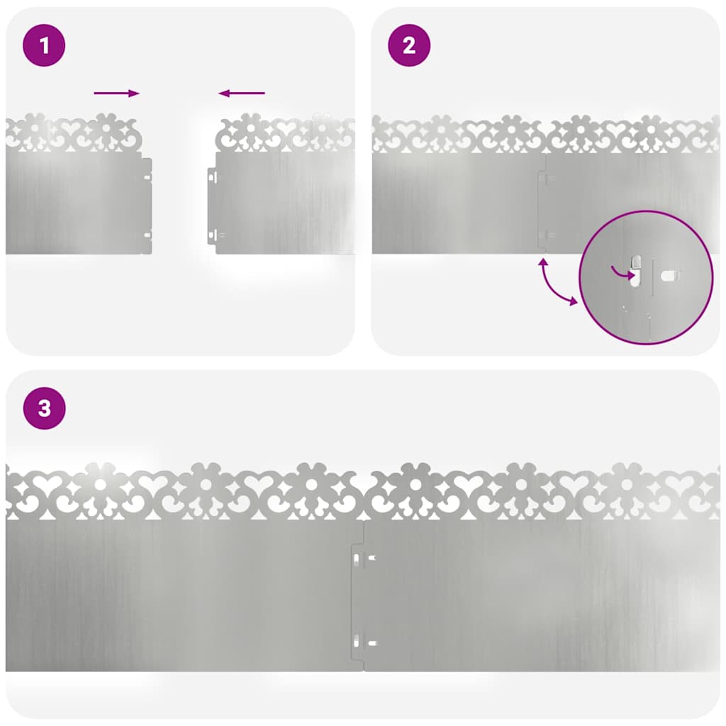 Gazonranden 20 pcs Zilver 103 x 0,05 x 22 cm is nu te koop bij PeponiXL, paradijselijk wonen!