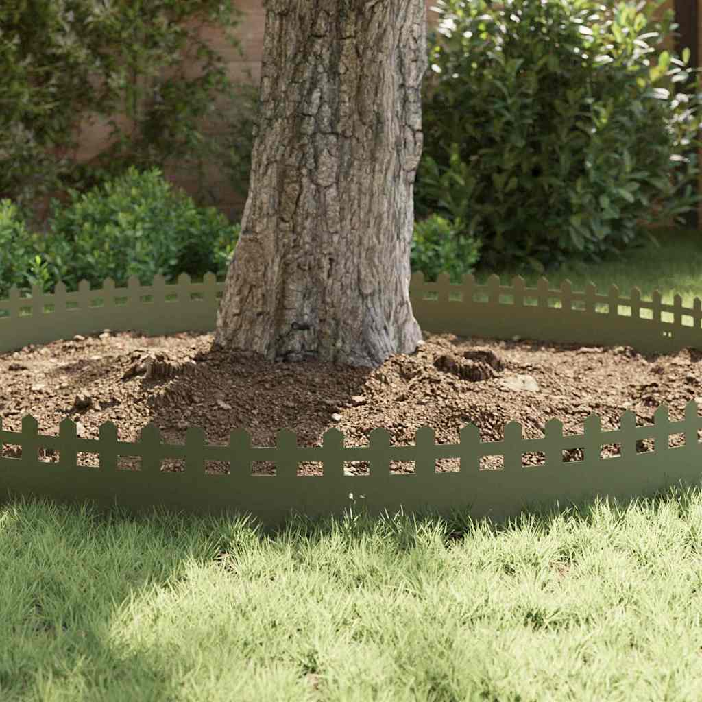 Gazonranden 30 pcs Olijf Groen 103 x 0,05 x 22 cm Staal is nu te koop bij PeponiXL, paradijselijk wonen!