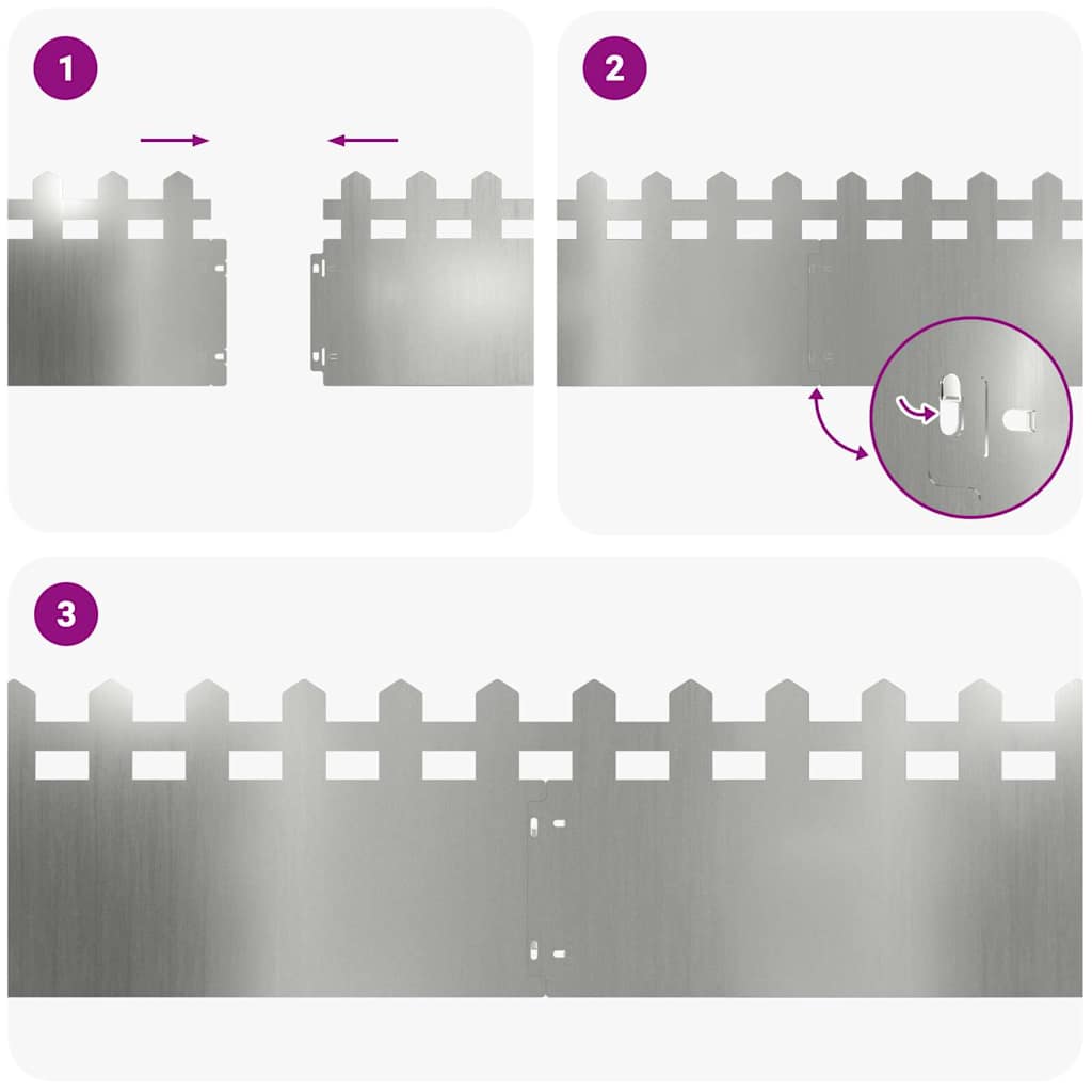 Gazonranden 30 pcs Zilver 103 x 0,05 x 22 cm is nu te koop bij PeponiXL, paradijselijk wonen!