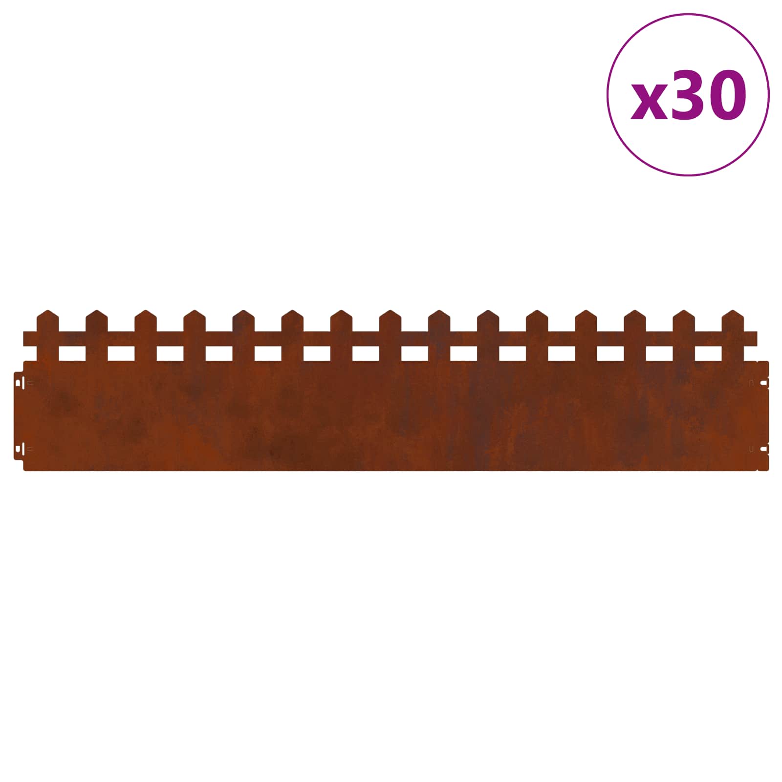 Gazonranden 30 pcs Roestig 103 x 0,05 x 22 cm Cortenstaal is nu te koop bij PeponiXL, paradijselijk wonen!