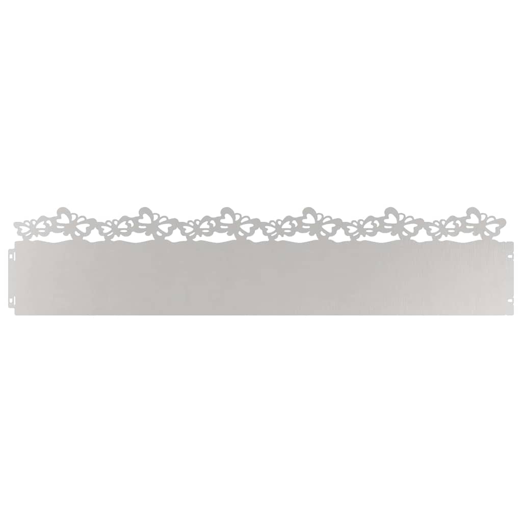 Gazonranden 10 pcs Zilver 103 x 0,05 x 22 cm Roestvrij staal is nu te koop bij PeponiXL, paradijselijk wonen!