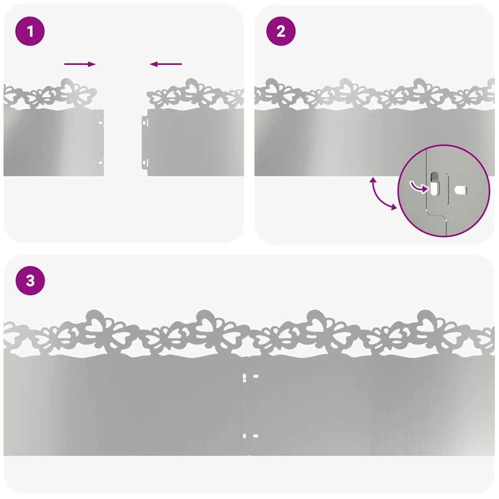 Gazonranden 30 pcs Zilver 103 x 0,05 x 22 cm is nu te koop bij PeponiXL, paradijselijk wonen!