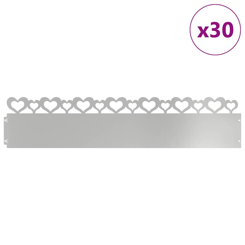 Gazonranden 30 pcs Zilver 103 x 0,05 x 22 cm is nu te koop bij PeponiXL, paradijselijk wonen!