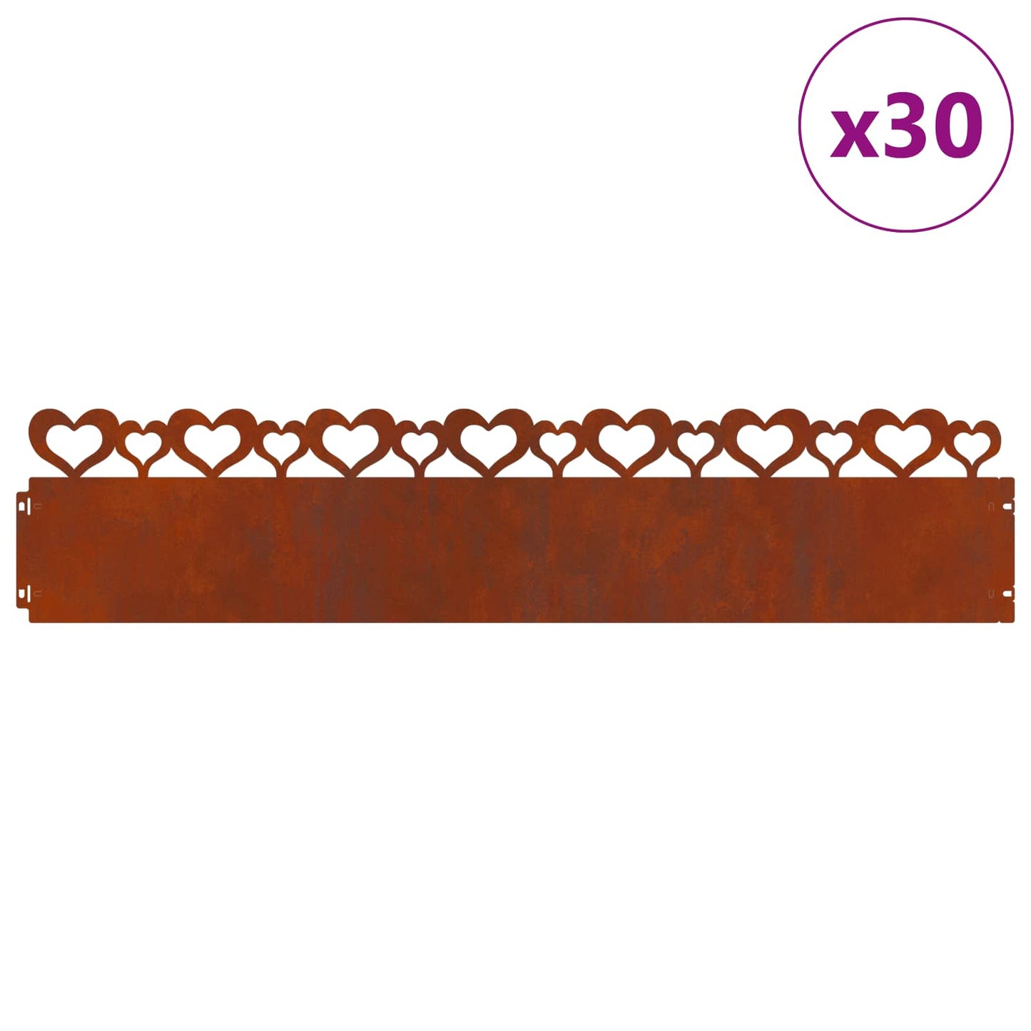 Gazonranden 30 pcs Roestig 103 x 0,05 x 22 cm Cortenstaal is nu te koop bij PeponiXL, paradijselijk wonen!