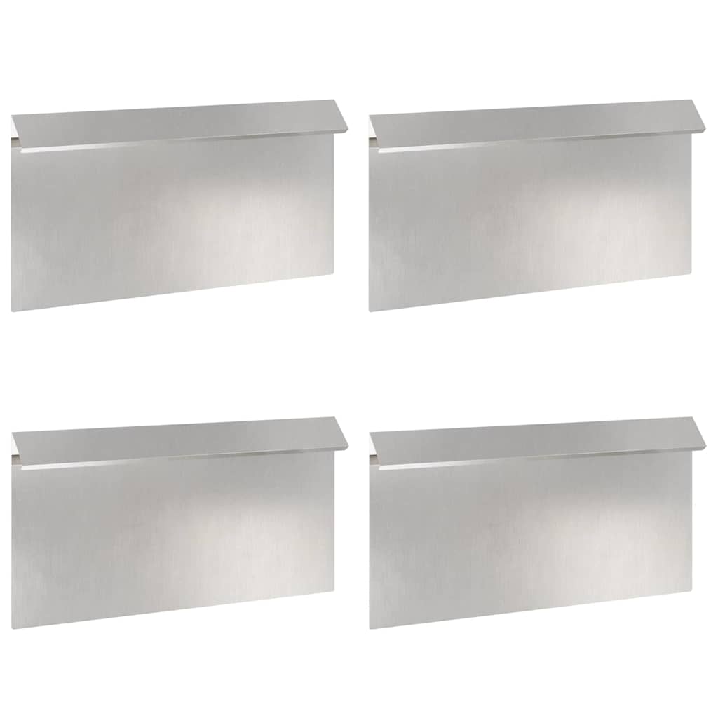 Slakkenhekje 4 pcs Zilver 50 x 3,5 x 25 cm Roestvrij staal is nu te koop bij PeponiXL, paradijselijk wonen!