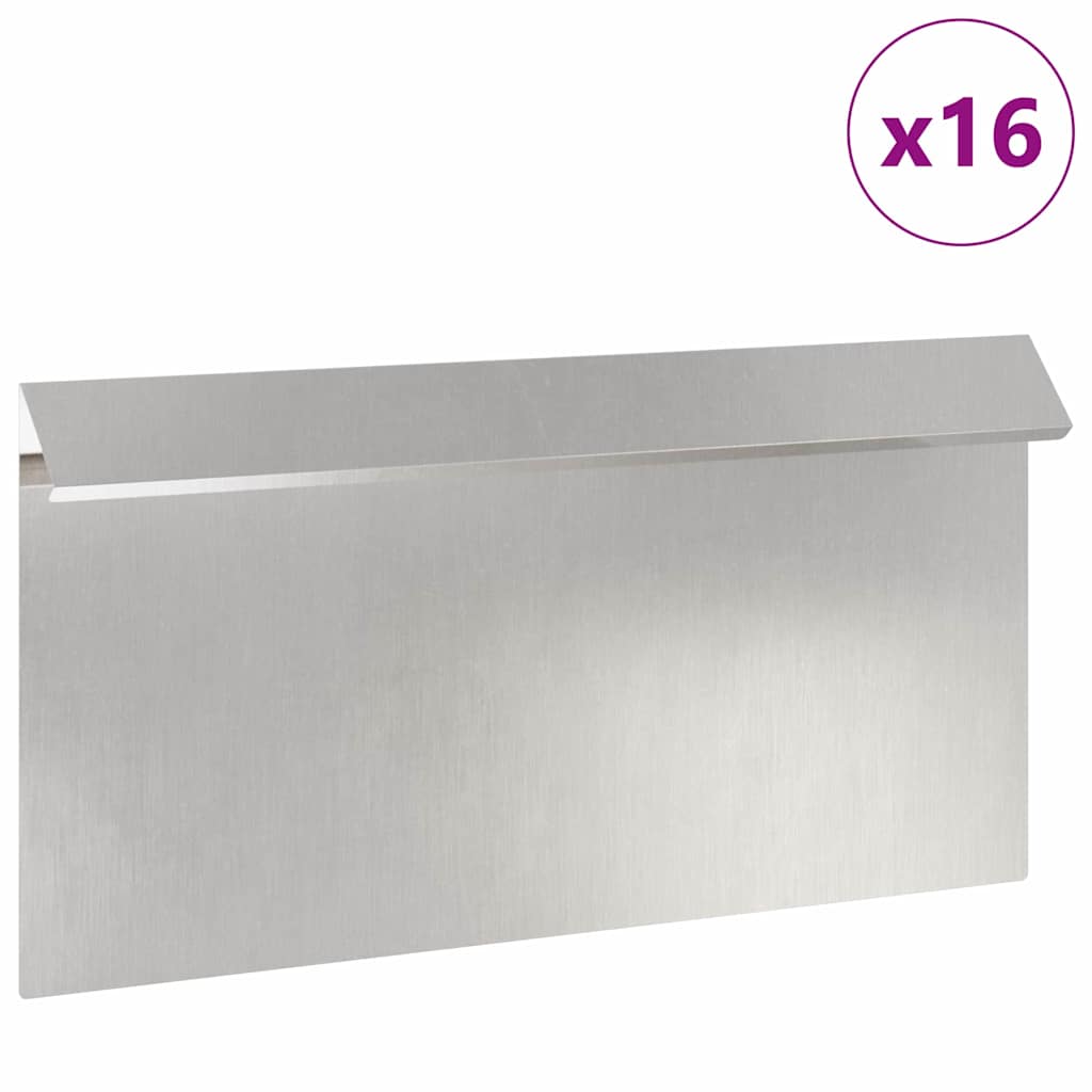 Slakkenhekje 16 pcs Zilver 50 x 3,5 x 25 cm Roestvrij staal is nu te koop bij PeponiXL, paradijselijk wonen!