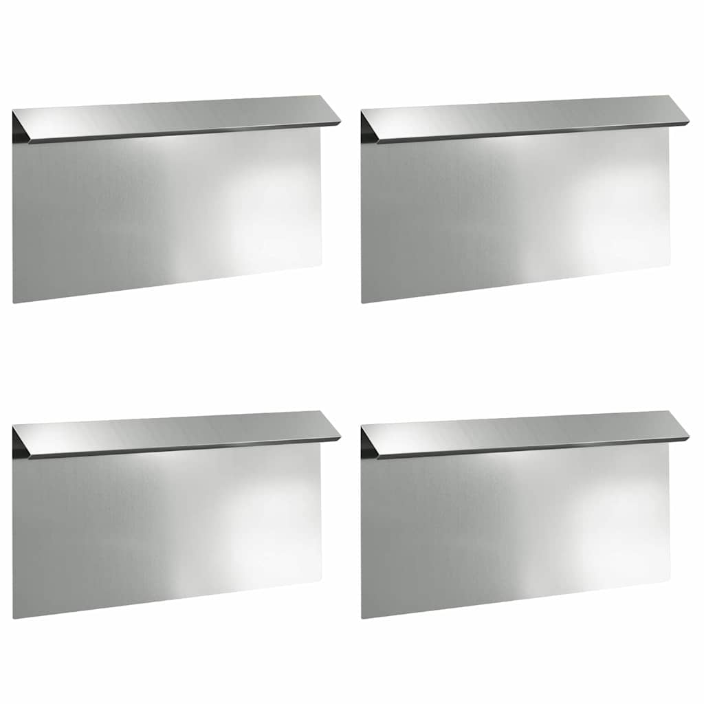 Slakkenhekje 4 pcs Zilver 50 x 3,5 x 25 cm Gegalvaniseerd staal is nu te koop bij PeponiXL, paradijselijk wonen!