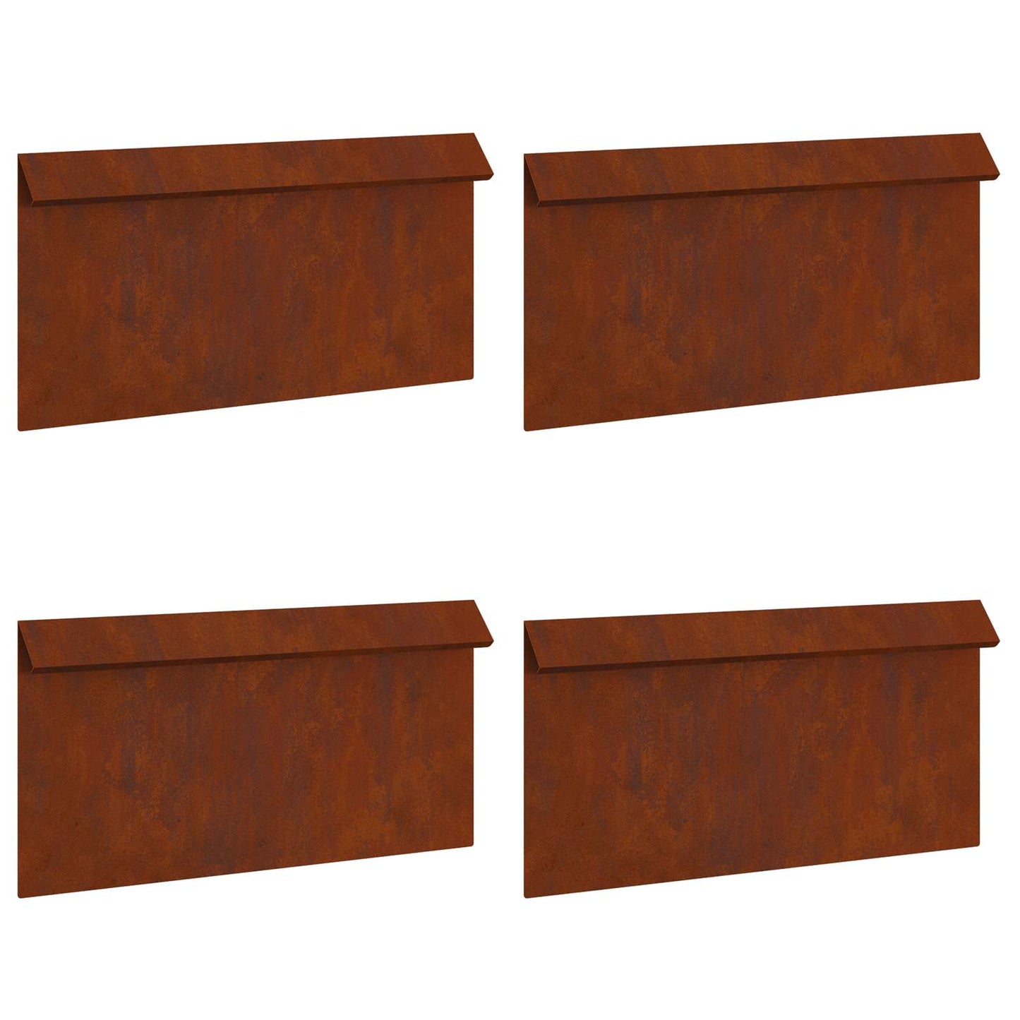 Slakkenhekje 4 pcs Roestig 50 x 3,5 x 25 cm Cortenstaal is nu te koop bij PeponiXL, paradijselijk wonen!