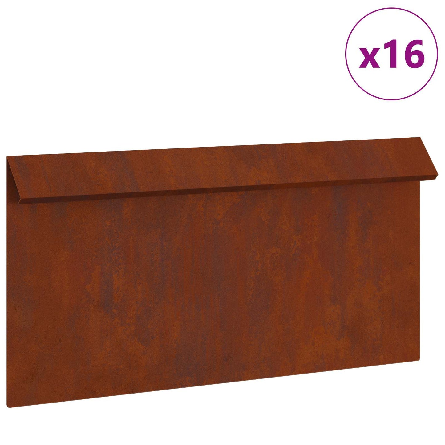 Slakkenhekje 16 pcs Roestig 50 x 3,5 x 25 cm Cortenstaal is nu te koop bij PeponiXL, paradijselijk wonen!