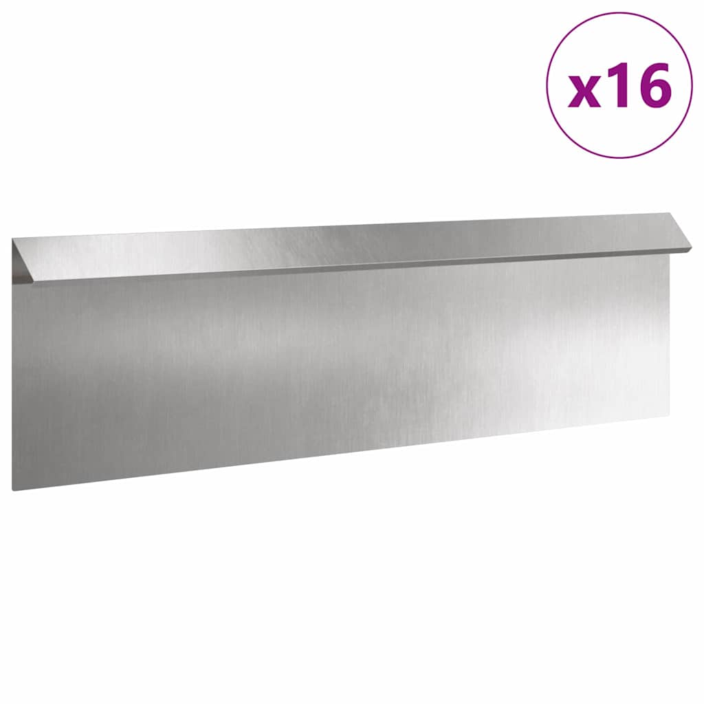Slakkenhekje 16 pcs Zilver 100 x 3,5 x 25 cm Roestvrij staal is nu te koop bij PeponiXL, paradijselijk wonen!