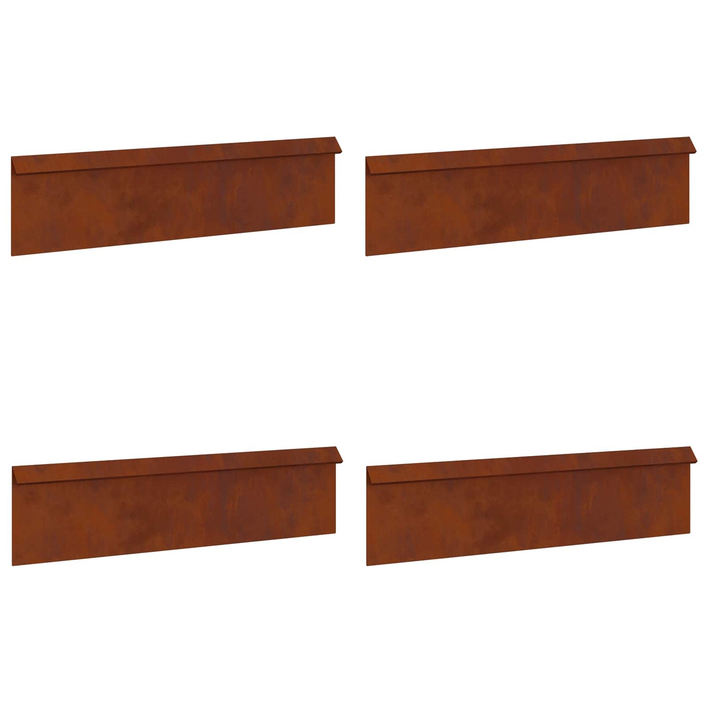 Slakkenhekje 4 pcs Roestig 100 x 3,5 x 25 cm Cortenstaal is nu te koop bij PeponiXL, paradijselijk wonen!