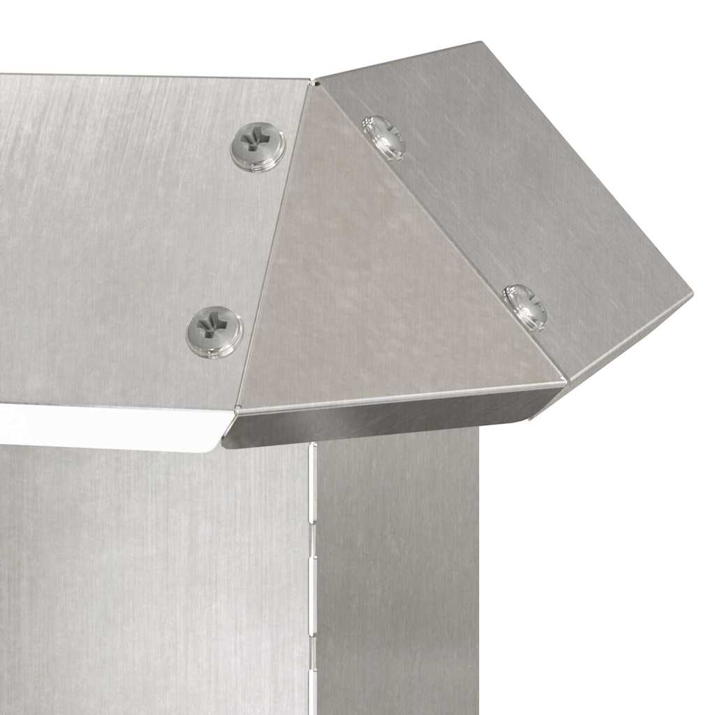 Slakkenhekje Zilver 13,5 x 13,5 x 25 cm Roestvrij staal is nu te koop bij PeponiXL, paradijselijk wonen!