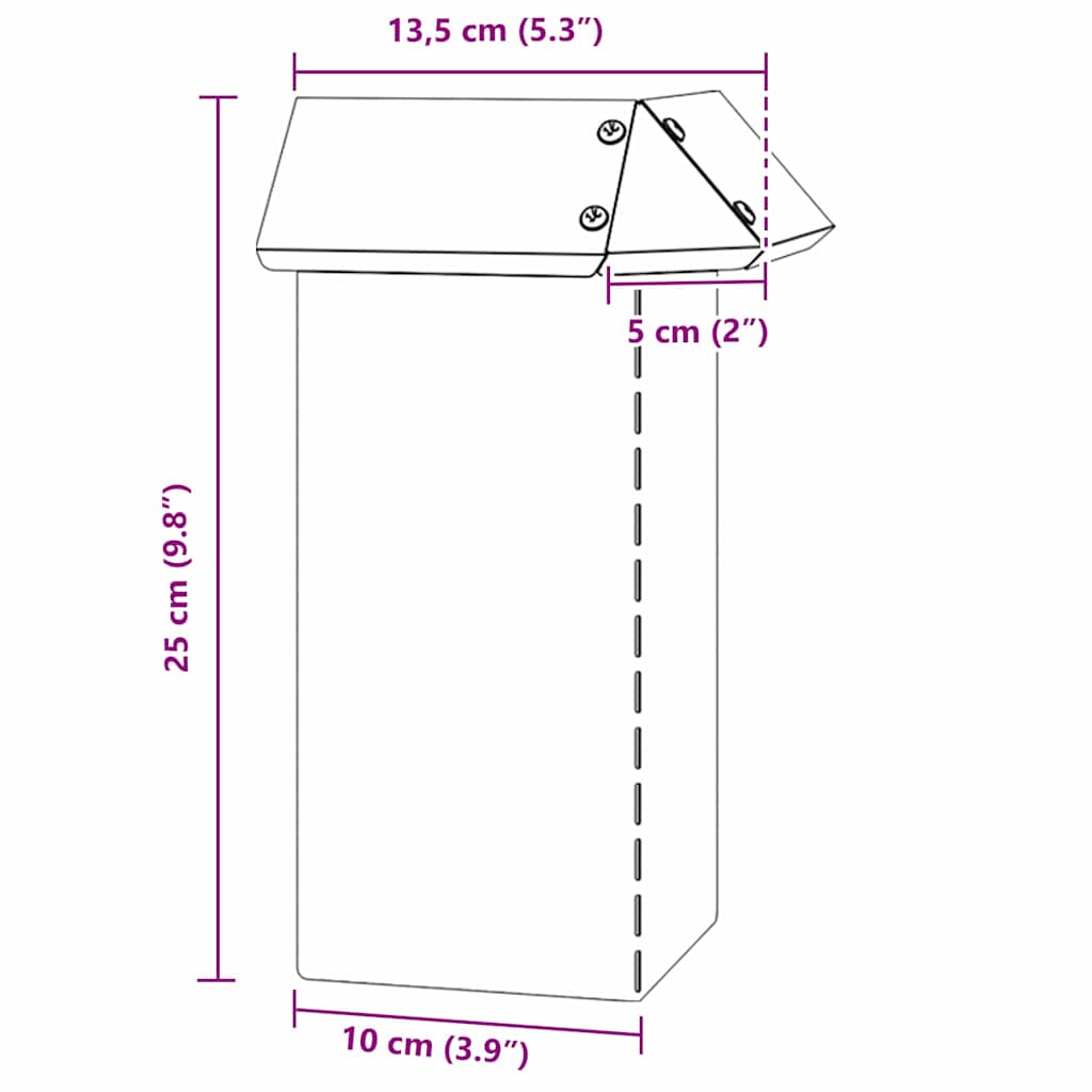 Slakkenhekje Zilver 13,5 x 13,5 x 25 cm Roestvrij staal is nu te koop bij PeponiXL, paradijselijk wonen!