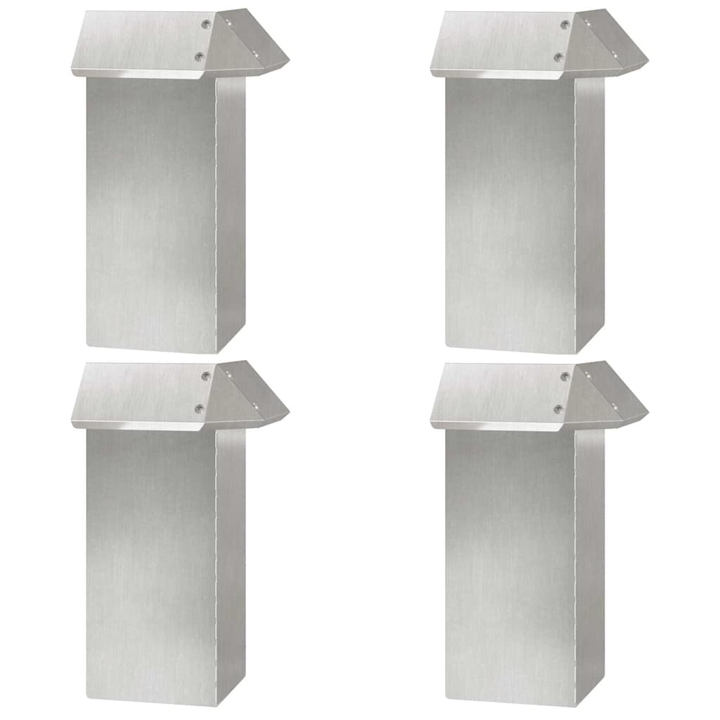 Slakkenhekje 4 pcs Zilver 13,5 x 13,5 x 25 cm Roestvrij staal is nu te koop bij PeponiXL, paradijselijk wonen!