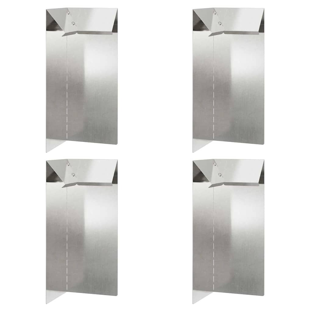 Slakkenhekje 4 pcs Zilver 10 x 10 x 25 cm Roestvrij staal is nu te koop bij PeponiXL, paradijselijk wonen!