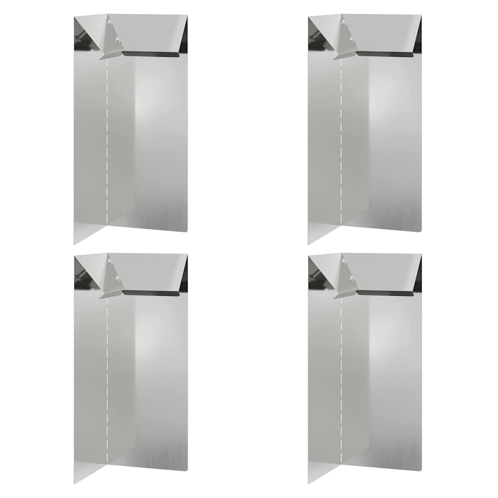 Slakkenhekje 4 pcs Zilver 10 x 10 x 25 cm Gegalvaniseerd staal is nu te koop bij PeponiXL, paradijselijk wonen!