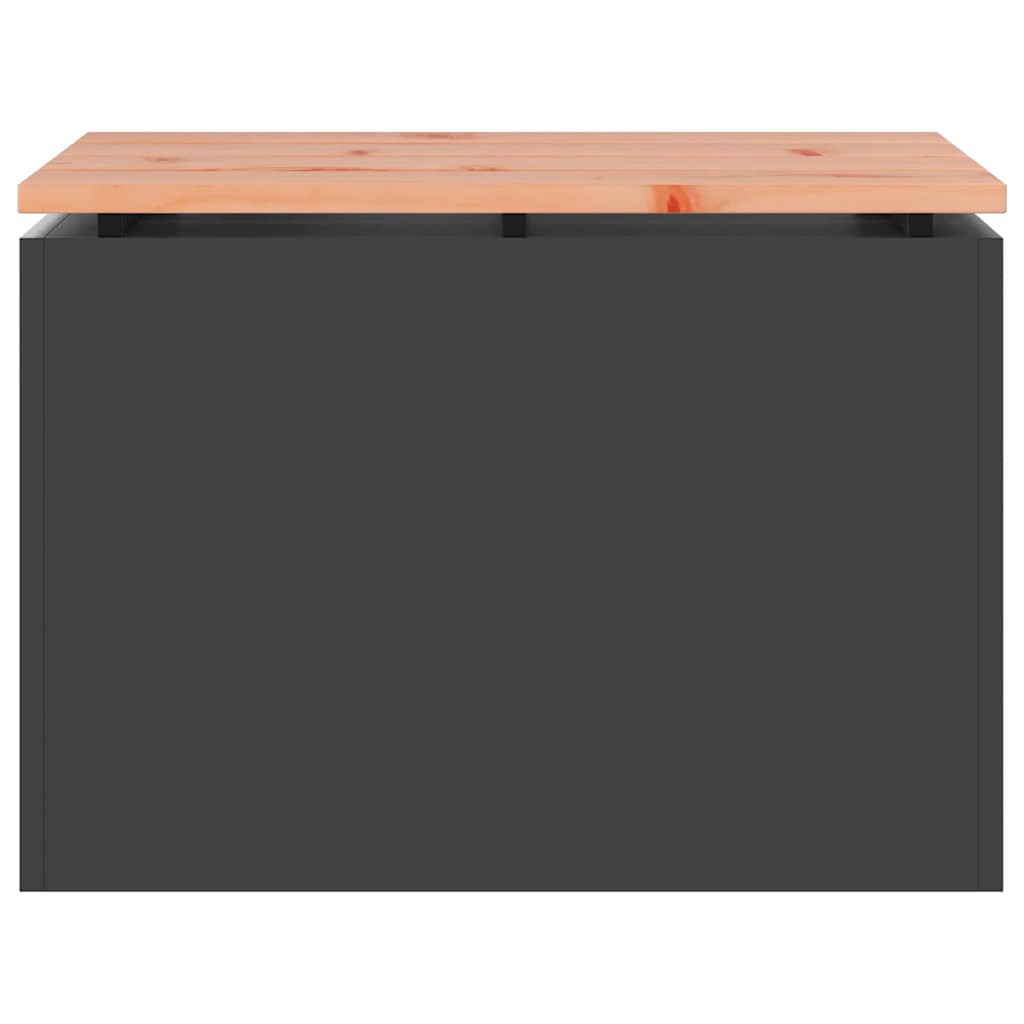 Tuinbank Zwart 60 x 40 x 43 cm Massief douglas hout en staal is nu te koop bij PeponiXL, paradijselijk wonen!