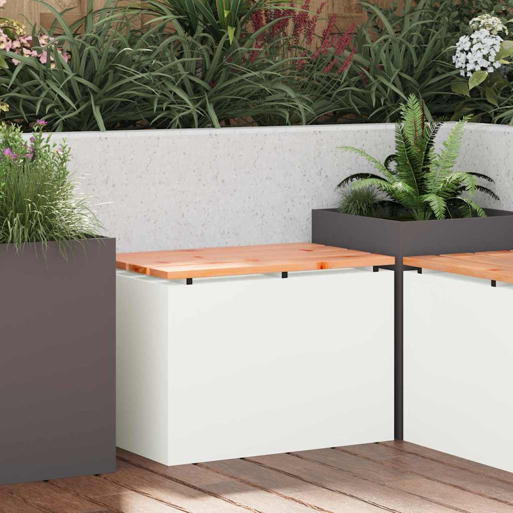 Tuinbank Wit 60 x 40 x 43 cm Staal is nu te koop bij PeponiXL, paradijselijk wonen!