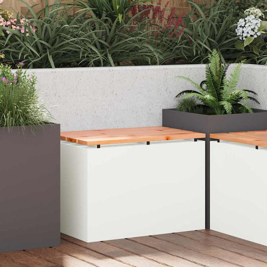 Tuinbank Wit 60 x 40 x 43 cm Staal is nu te koop bij PeponiXL, paradijselijk wonen!