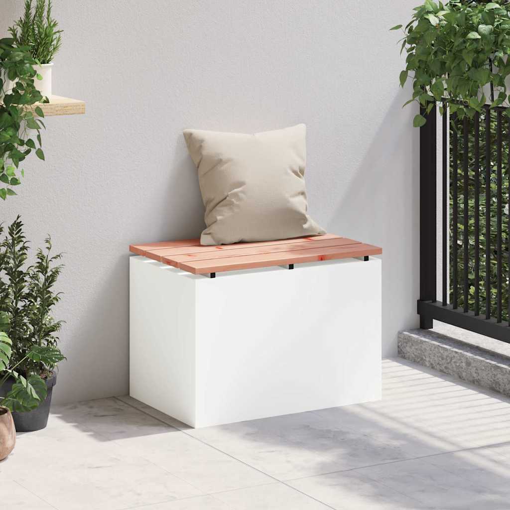Tuinbank Wit 60 x 40 x 43 cm Staal is nu te koop bij PeponiXL, paradijselijk wonen!