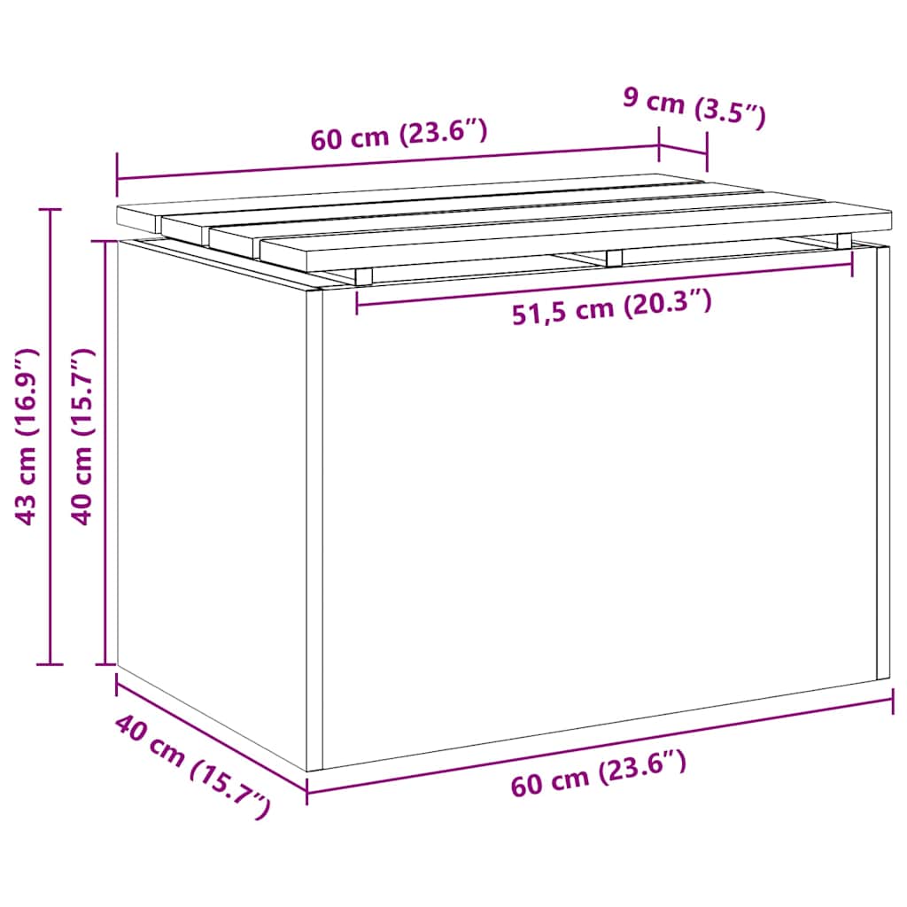 Tuinbank Antraciet 60 x 40 x 43 cm Staal is nu te koop bij PeponiXL, paradijselijk wonen!