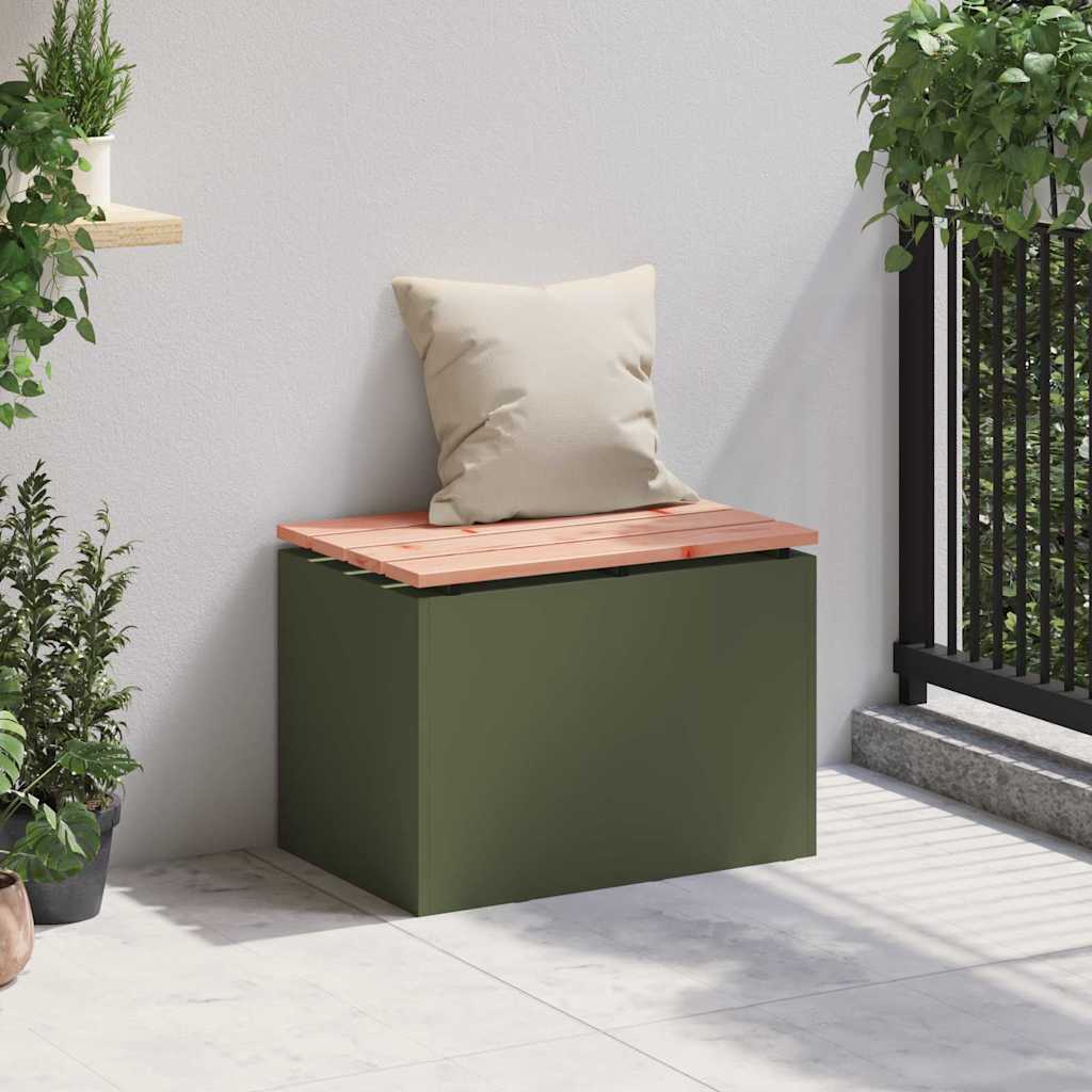 Tuinbank Olijfgroen 60 x 40 x 43 cm Staal is nu te koop bij PeponiXL, paradijselijk wonen!