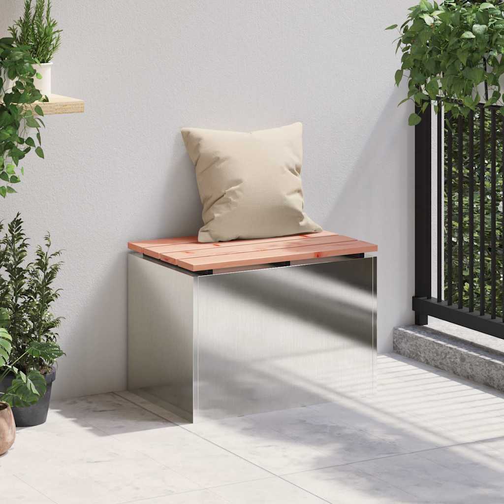 Tuinbank Zilver 60 x 40 x 43 cm Roestvrij staal is nu te koop bij PeponiXL, paradijselijk wonen!