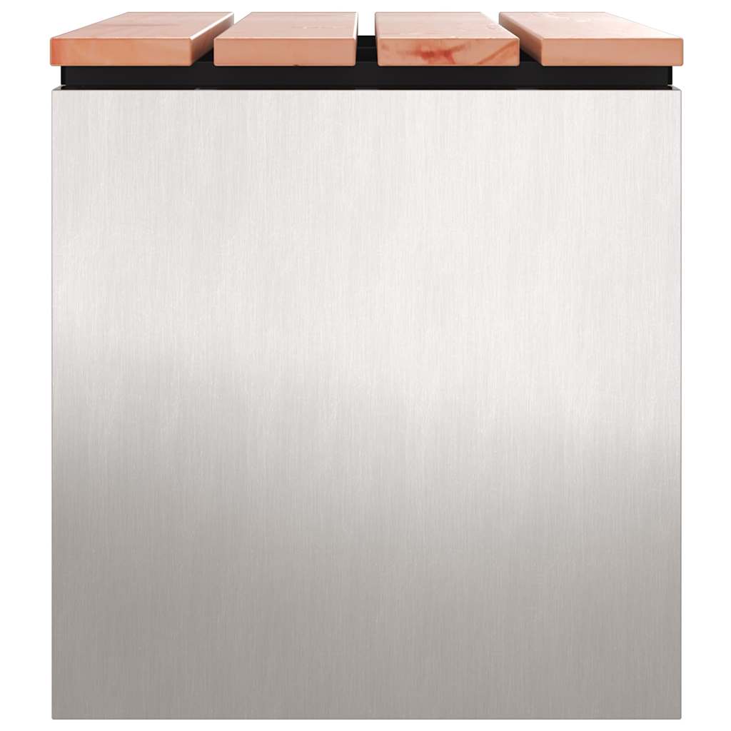 Tuinbank Zilver 60 x 40 x 43 cm Roestvrij staal is nu te koop bij PeponiXL, paradijselijk wonen!