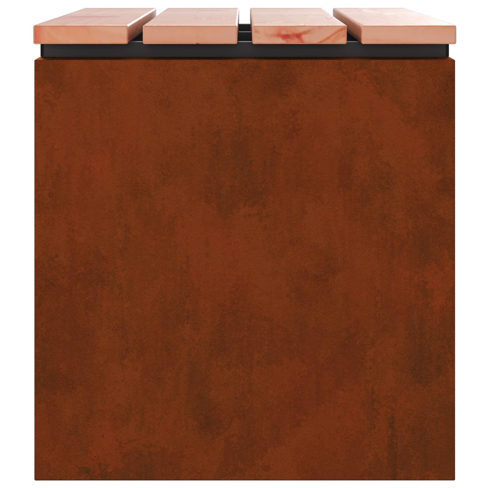 Tuinbank Roestig 60 x 40 x 43 cm Cortenstaal is nu te koop bij PeponiXL, paradijselijk wonen!