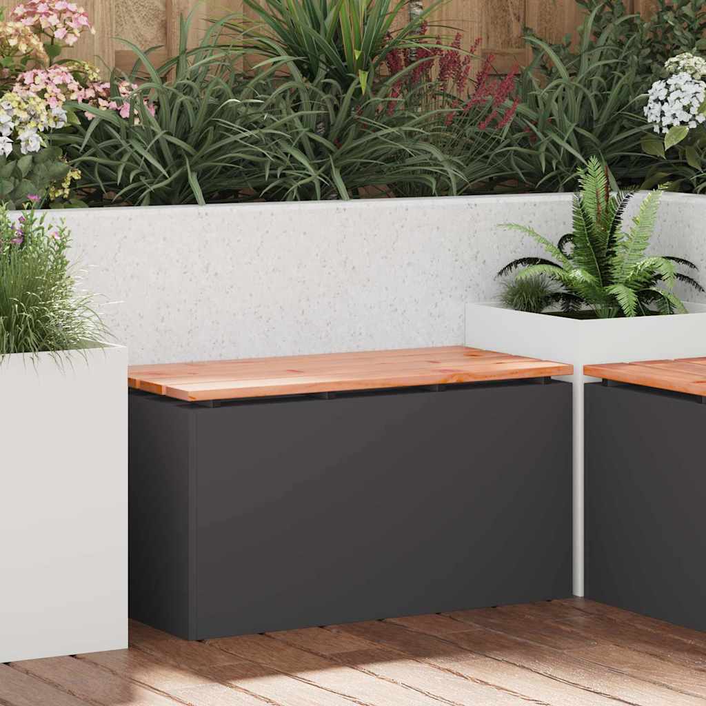 Tuinbank Zwart 80 x 40 x 43 cm Staal is nu te koop bij PeponiXL, paradijselijk wonen!