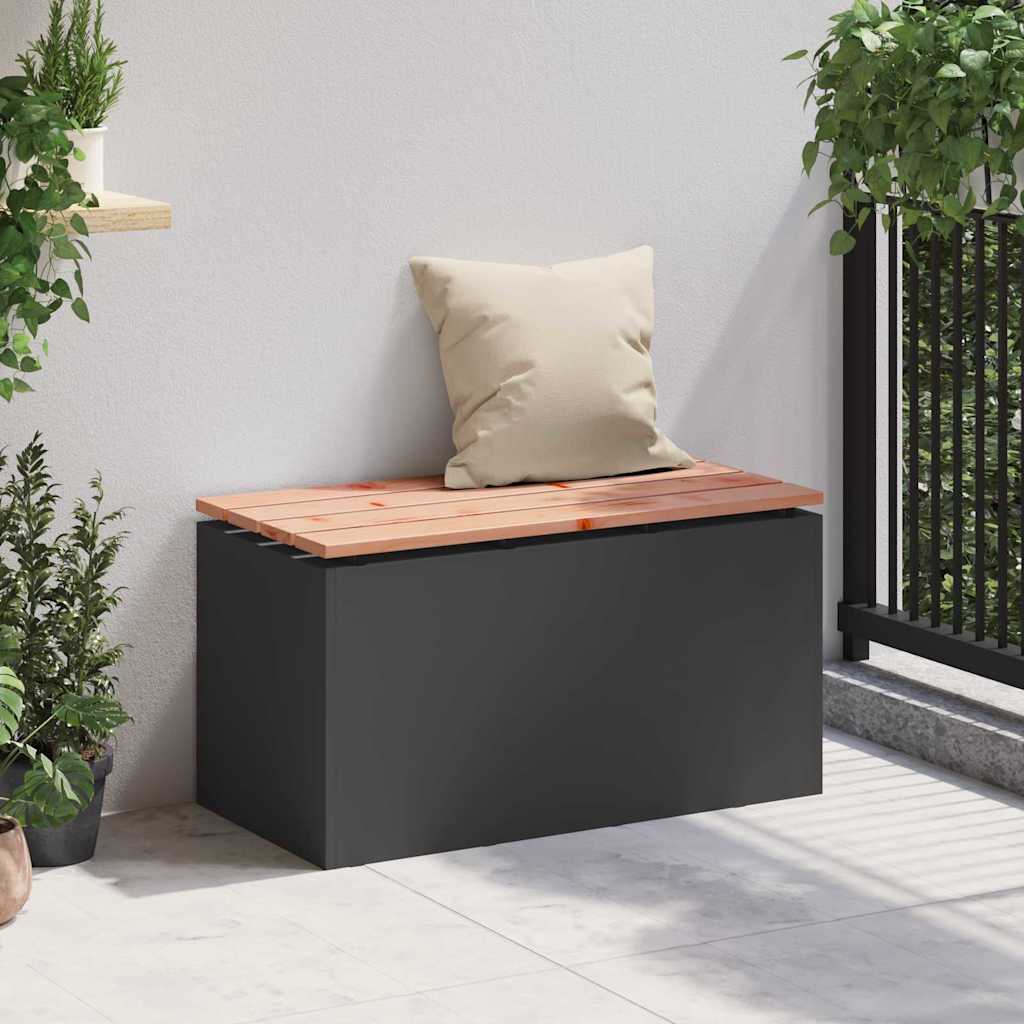Tuinbank Zwart 80 x 40 x 43 cm Staal is nu te koop bij PeponiXL, paradijselijk wonen!