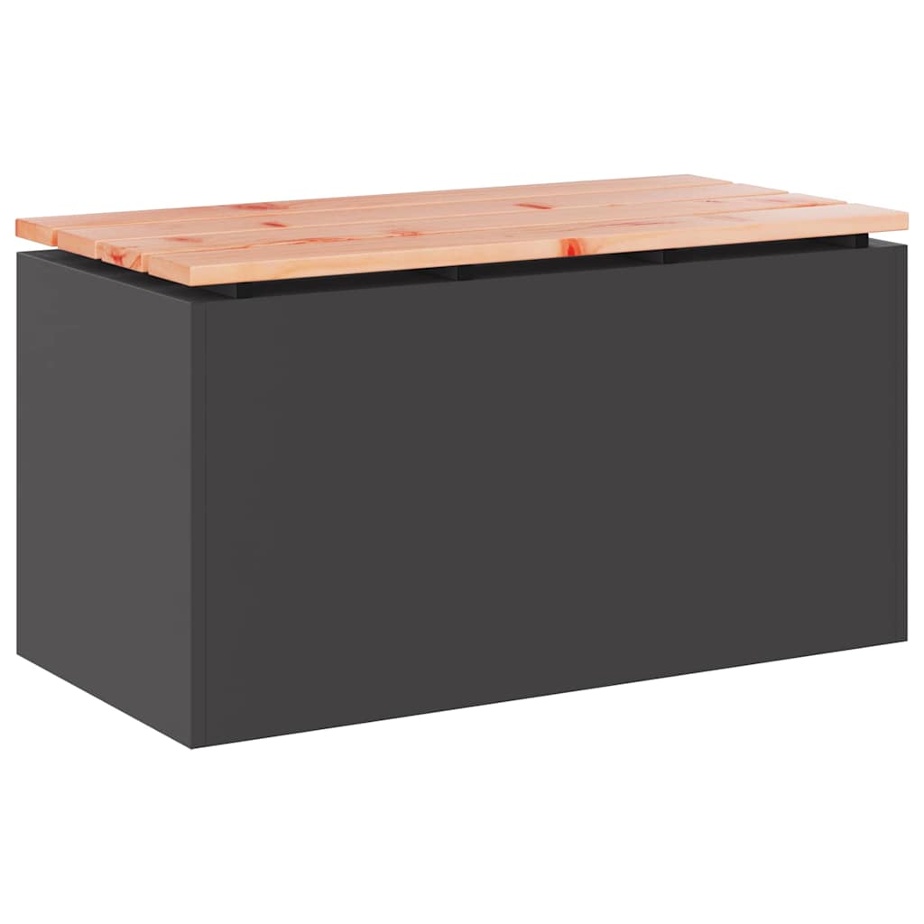Tuinbank Zwart 80 x 40 x 43 cm Staal is nu te koop bij PeponiXL, paradijselijk wonen!