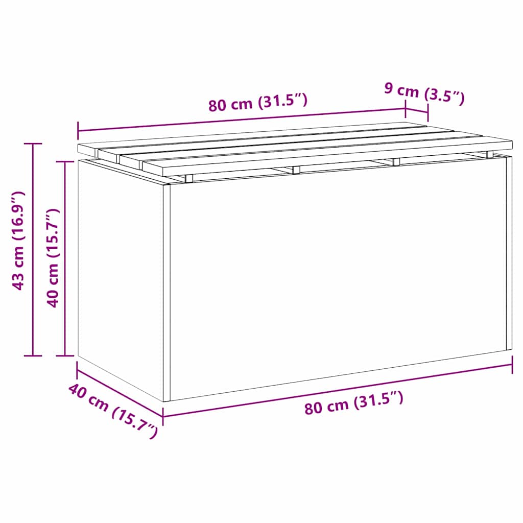 Tuinbank Zwart 80 x 40 x 43 cm Staal is nu te koop bij PeponiXL, paradijselijk wonen!
