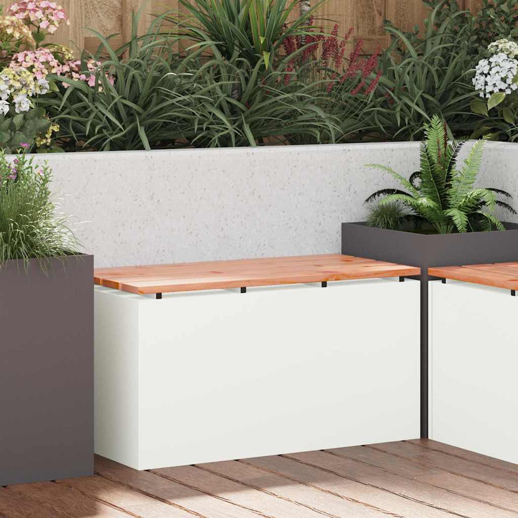 Tuinbank Wit 80 x 40 x 43 cm Staal is nu te koop bij PeponiXL, paradijselijk wonen!