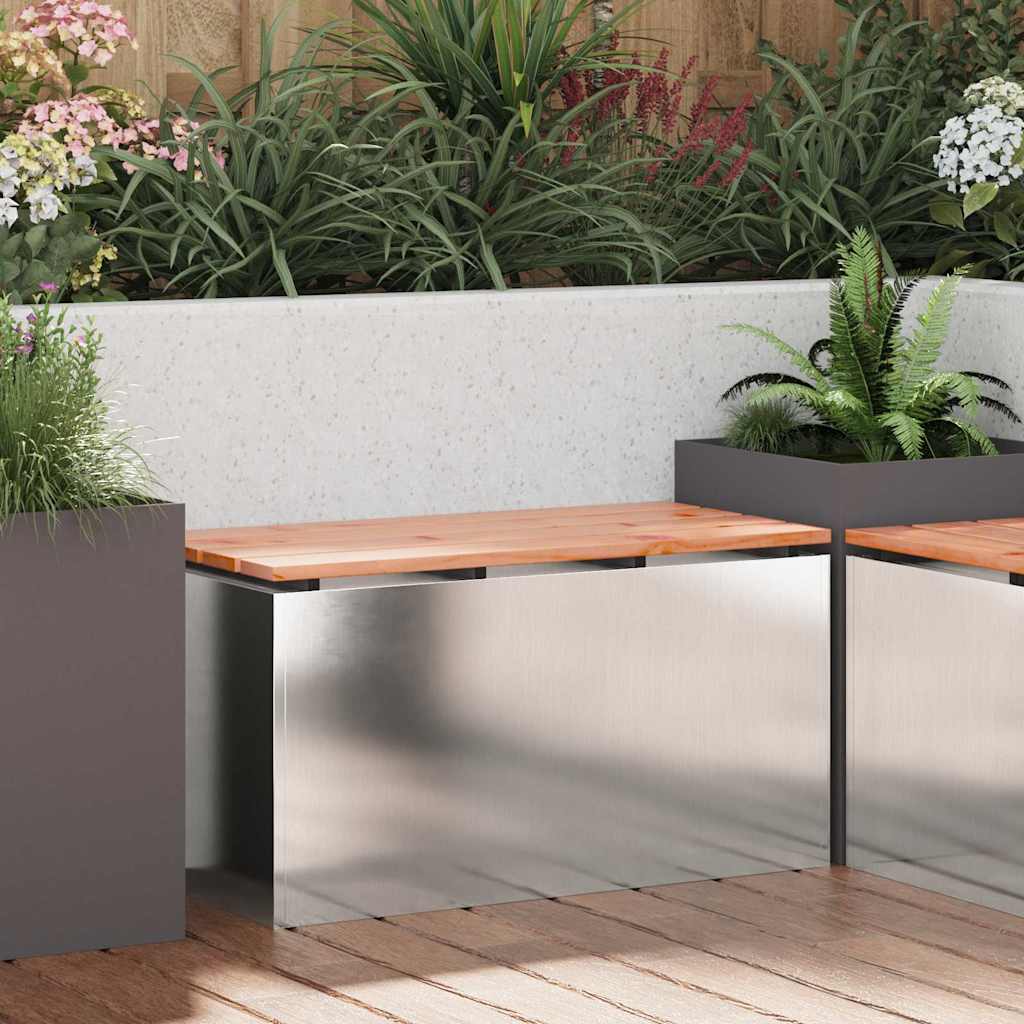 Tuinbank Zilver 80 x 40 x 43 cm Roestvrij staal is nu te koop bij PeponiXL, paradijselijk wonen!