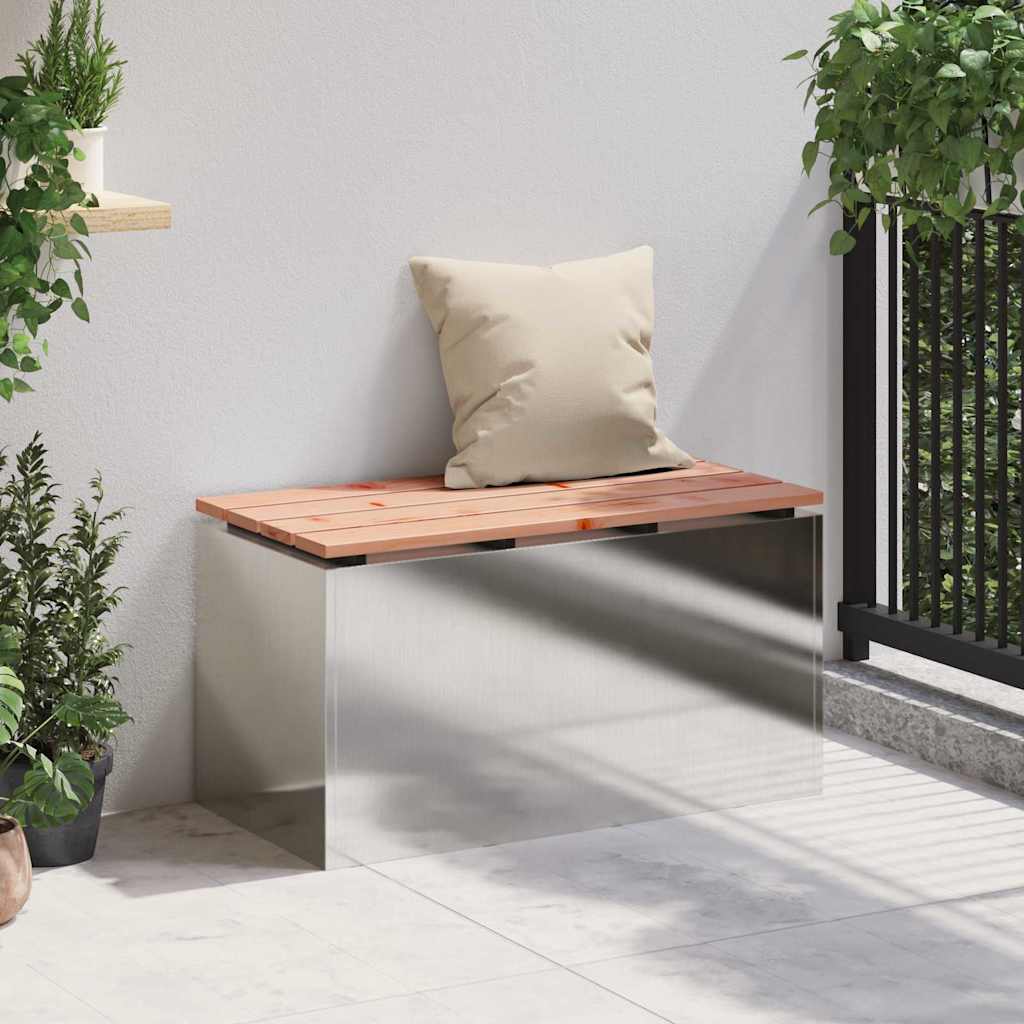Tuinbank Zilver 80 x 40 x 43 cm Roestvrij staal is nu te koop bij PeponiXL, paradijselijk wonen!