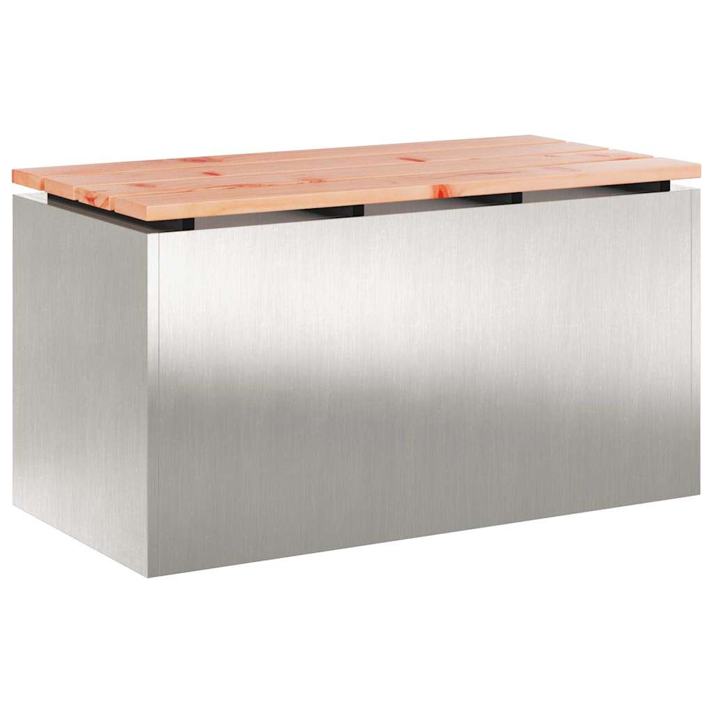 Tuinbank Zilver 80 x 40 x 43 cm Roestvrij staal is nu te koop bij PeponiXL, paradijselijk wonen!